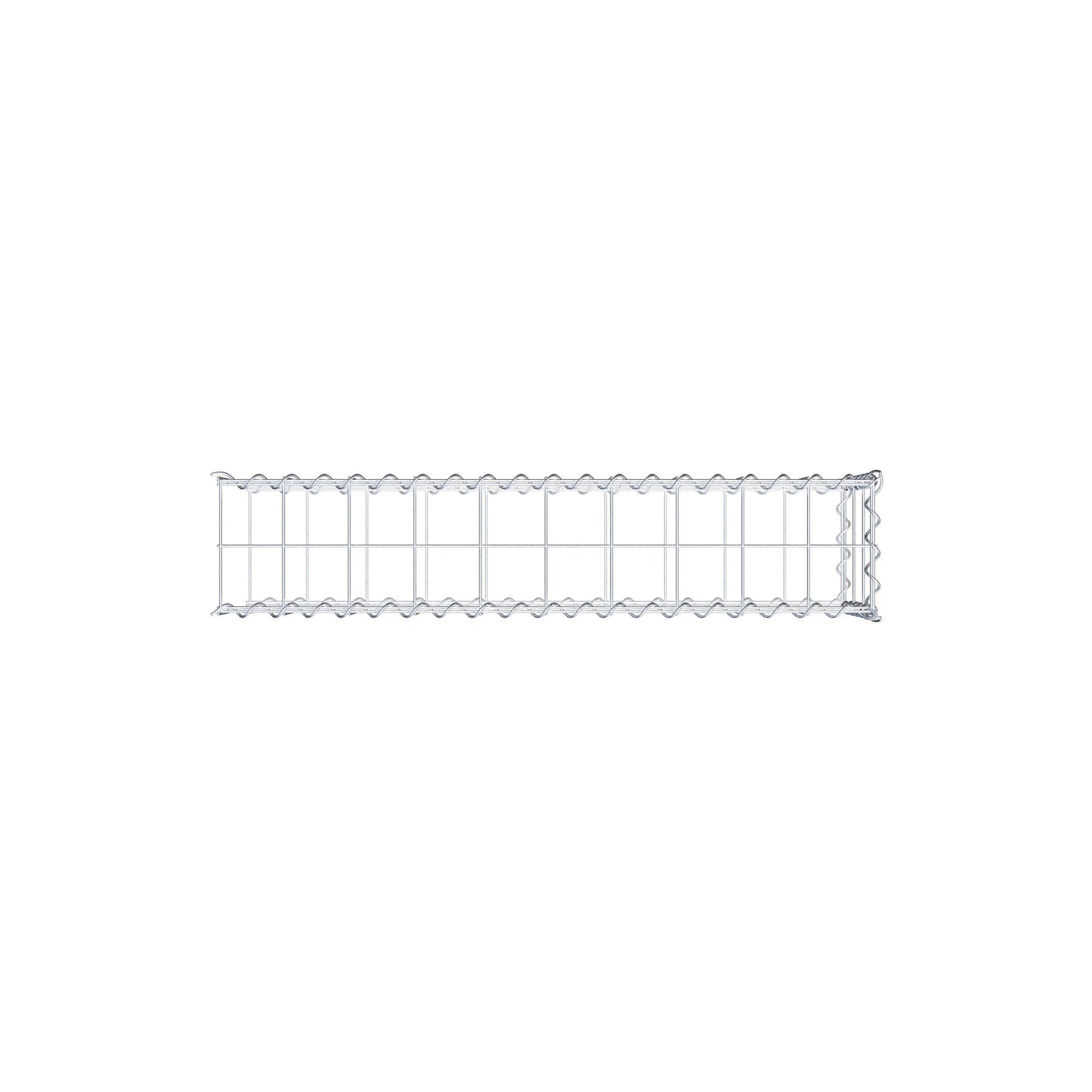 Gabion rapporté type 2 100 cm x 30 cm x 20 cm (L x H x P), mailles 10 cm x 10 cm, spirale