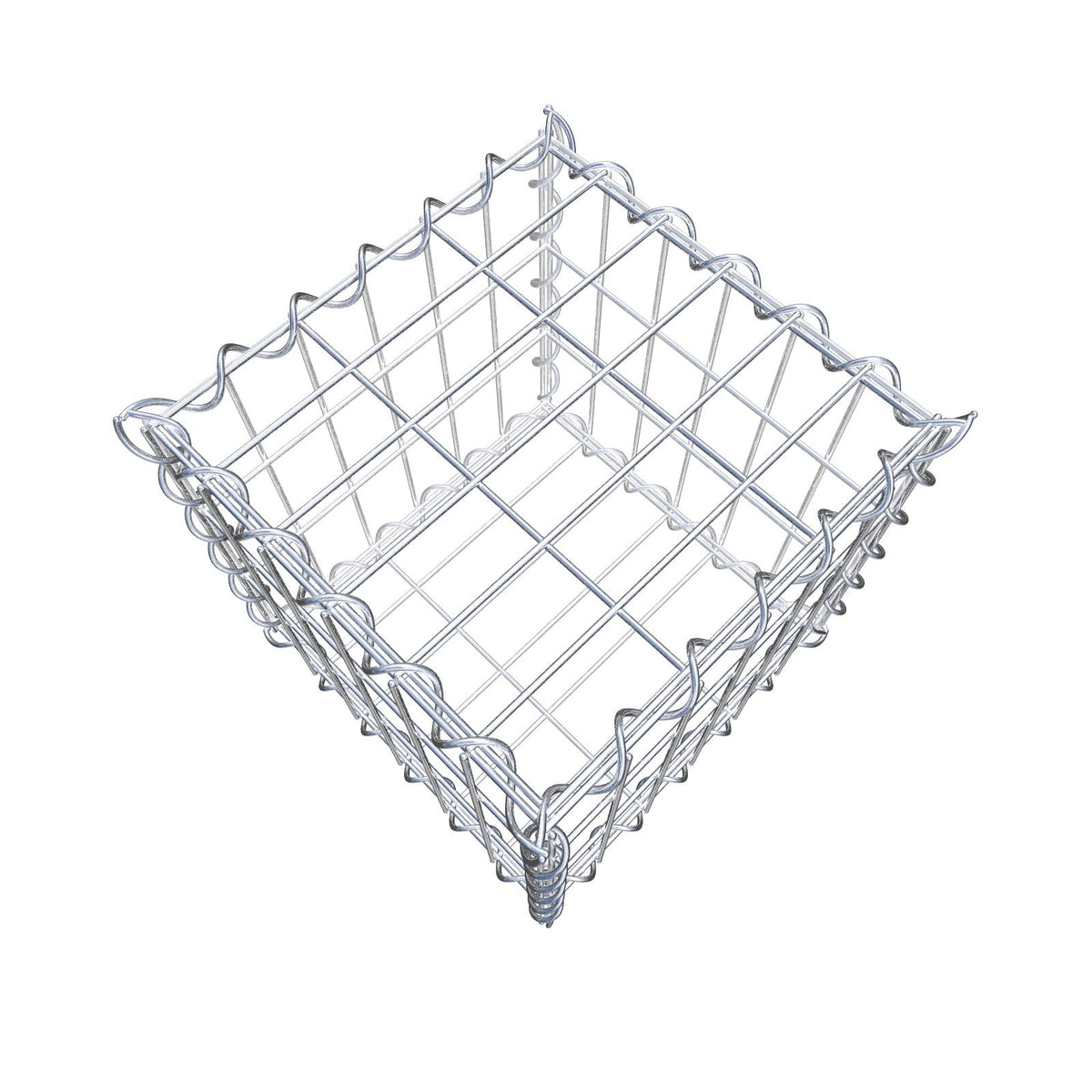 Gabion 30 cm x 30 cm x 30 cm (L x H x D), mesh size 5 cm x 10 cm, spiral