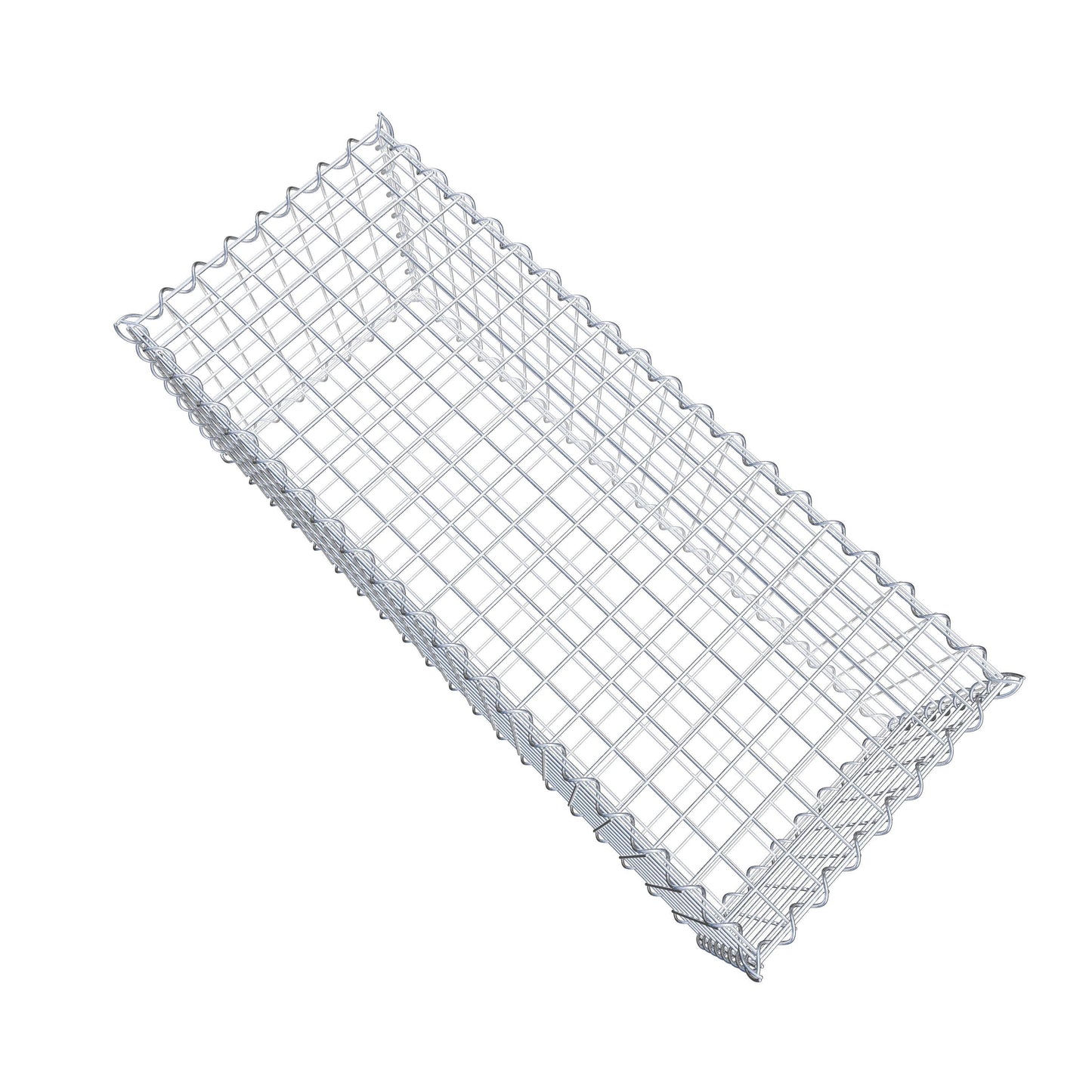 Juego de 2 gaviones de 100 cm x 40 cm x 40 cm (largo x alto x fondo), malla de 5 x 5 cm, en espiral