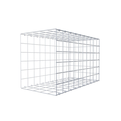 Monteret gabion type 2 100 cm x 60 cm x 50 cm (L x H x D), maskestørrelse 10 cm x 10 cm, C-ring