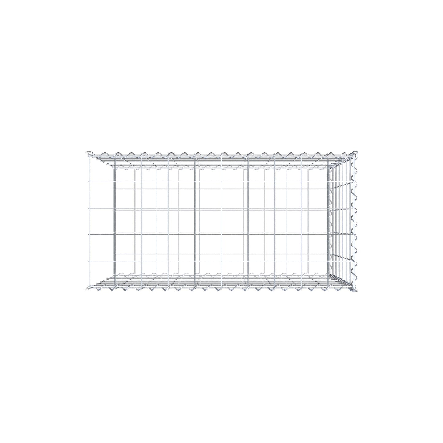 Add-on schanskorf type 2 100 cm x 70 cm x 50 cm (L x H x D), maaswijdte 10 cm x 10 cm, spiraal