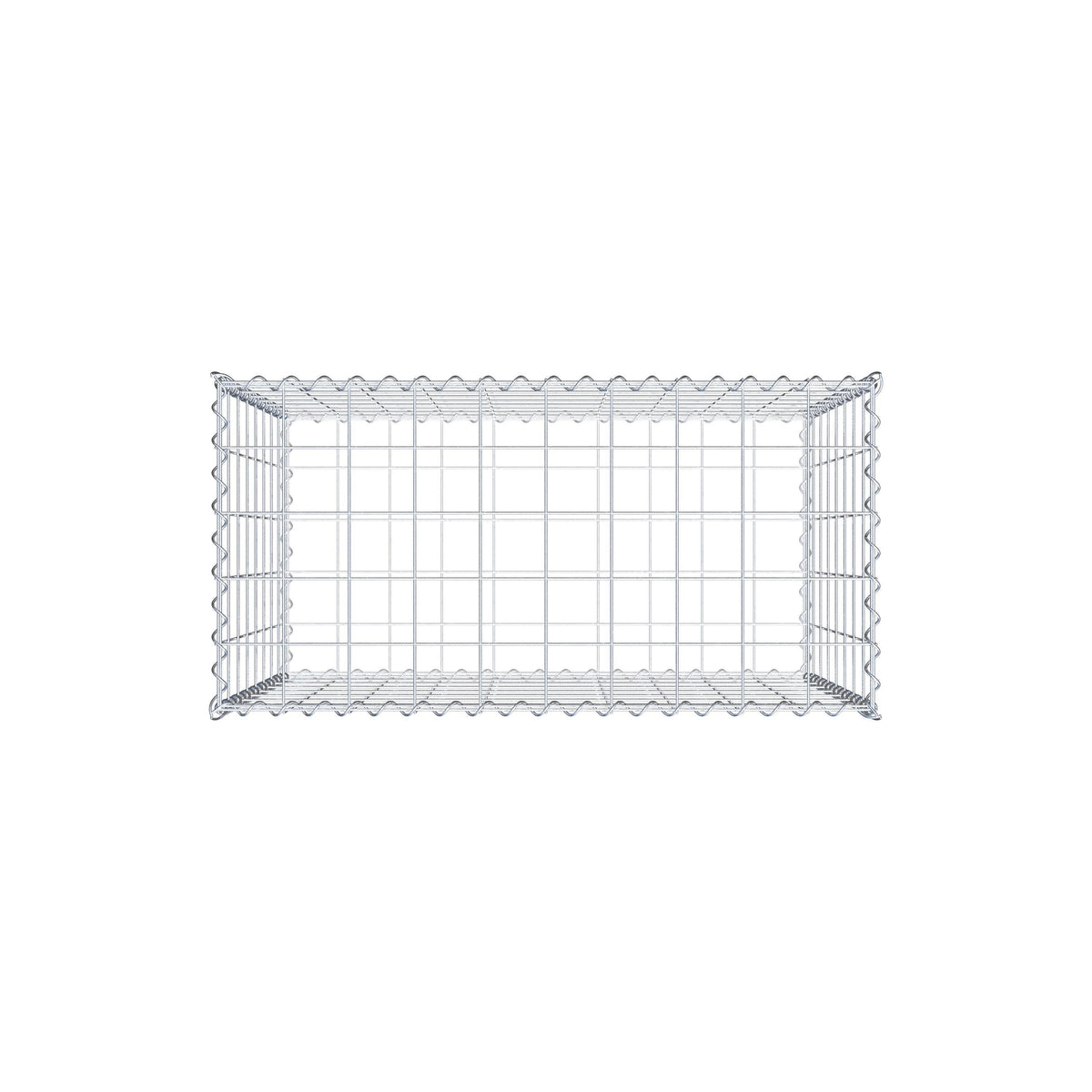 Gabião 100 cm x 80 cm x 50 cm (C x A x P), malhagem 10 cm x 10 cm, espiral