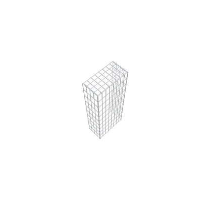 Opzetpaal type 4 100 cm x 20 cm x 40 cm (L x H x D), maaswijdte 5 cm x 10 cm, C-ring