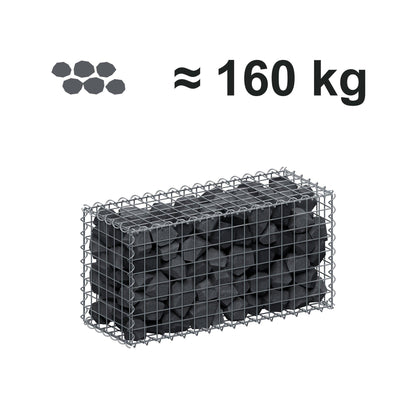 Gabion 80 cm x 40 cm x 30 cm (L x H x P), mailles 5 cm x 5 cm, spirale