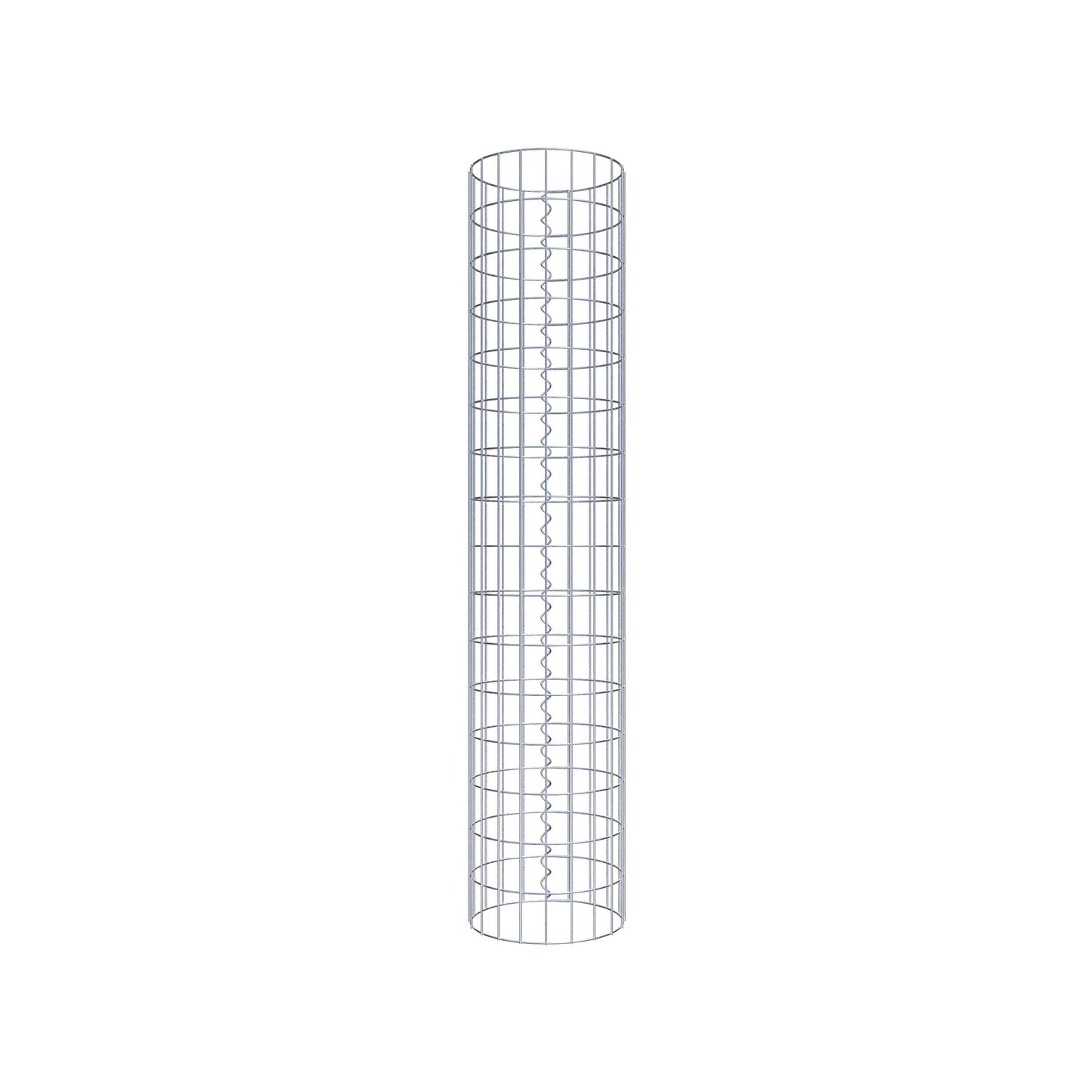 Coluna de gabião redonda 32 cm de diâmetro, 160 cm de altura, malhagem 5 cm x 10 cm