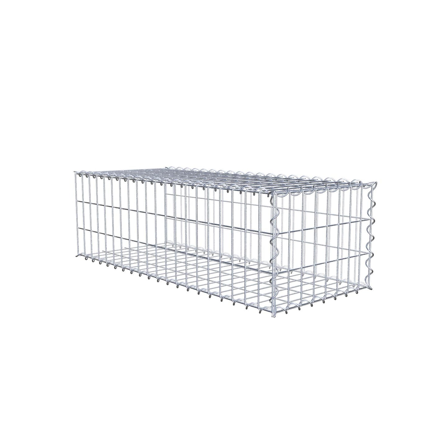 Gabion rapporté type 2 100 cm x 30 cm x 40 cm (L x H x P), mailles 5 cm x 10 cm, spirale