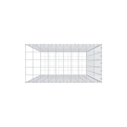 Opzetpaal type 2 200 cm x 100 cm x 50 cm (L x H x D), maaswijdte 10 cm x 10 cm, C-ring