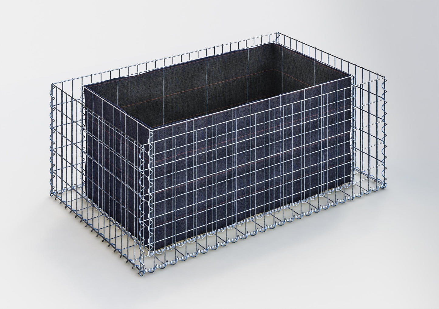 Højbed firkantet 130 cm x 50 cm x 80 cm (L x H x D), maskestørrelse 5 x 10 cm, vægtykkelse 10 cm