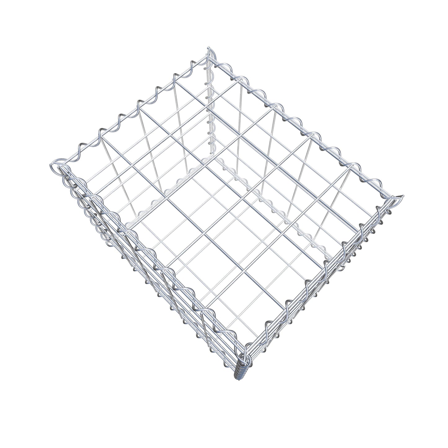 Gabbione 50 cm x 40 cm x 40 cm (L x H x P), maglia 10 cm x 10 cm, spirale