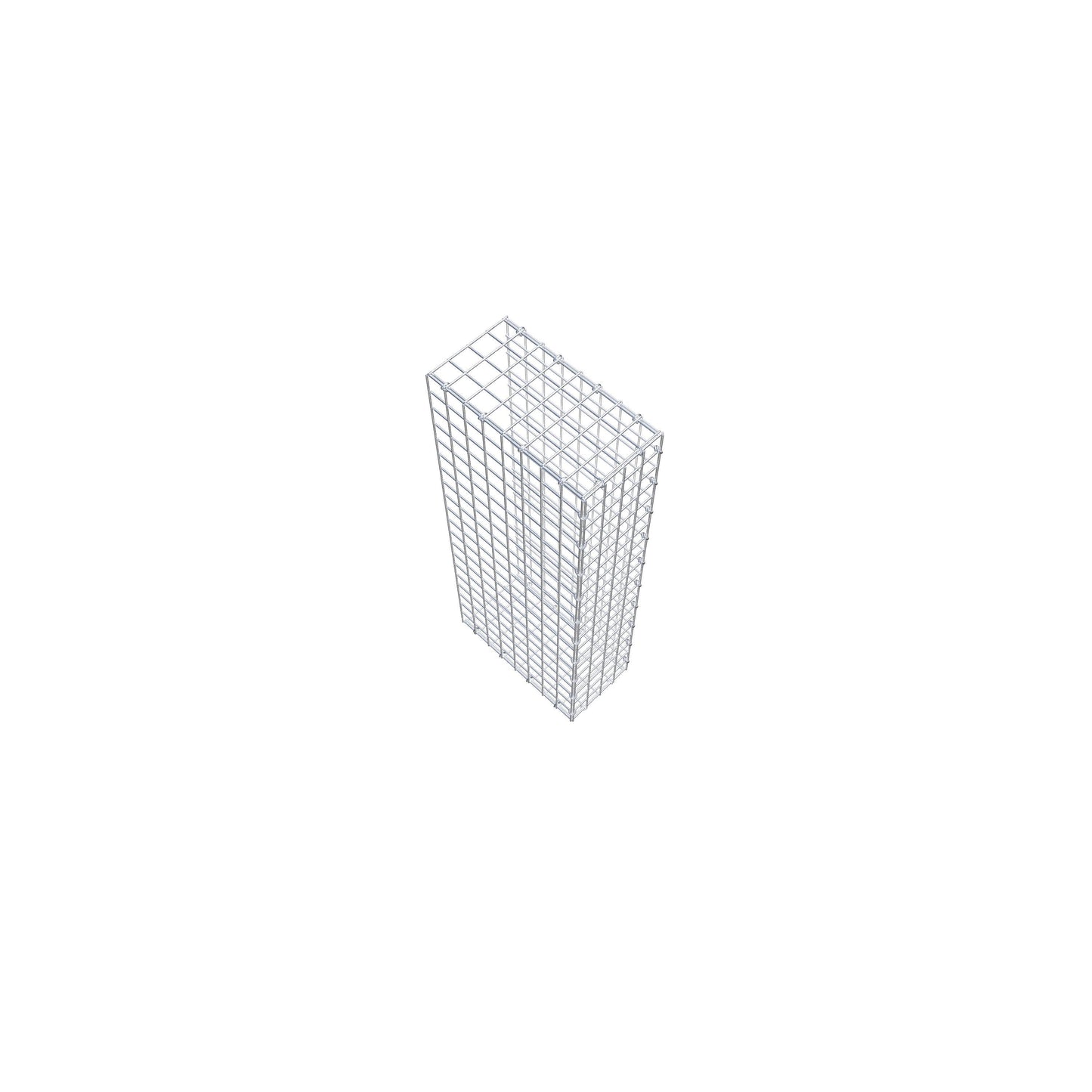 Monteret gabion type 2 100 cm x 40 cm x 20 cm (L x H x D), maskestørrelse 5 cm x 5 cm, C-ring