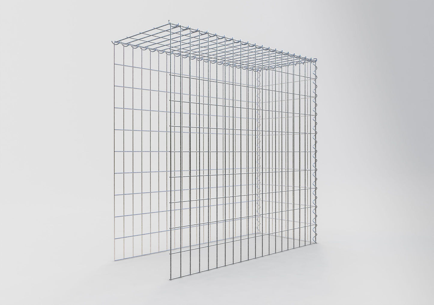 Gabion rapporté type 4 100 cm x 100 cm x 40 cm (L x H x P), mailles 5 cm x 10 cm, spirale