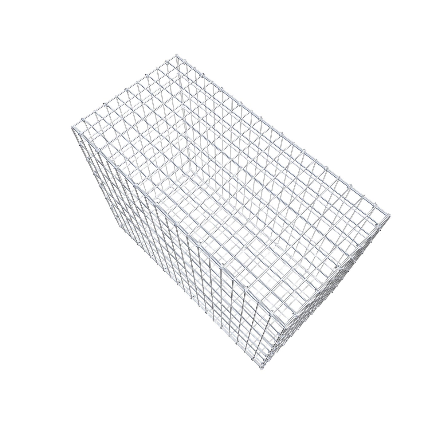 Gabião 100 cm x 80 cm x 50 cm (C x A x P), malhagem 5 cm x 10 cm, anel C