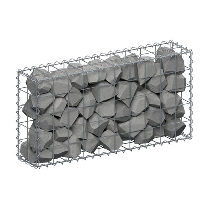Gabion 100 cm x 50 cm x 20 cm (L x H x P), mailles 10 cm x 10 cm, spirale