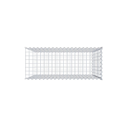 Opvokset gabion type 2 100 cm x 100 cm x 40 cm (L x H x D), maskestørrelse 5 cm x 10 cm, spiral