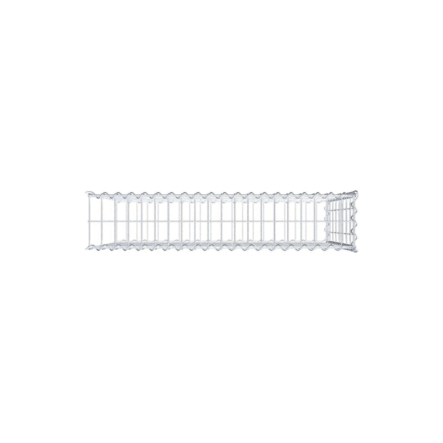 Gabion rapporté type 2 100 cm x 80 cm x 20 cm (L x H x P), mailles 5 cm x 10 cm, spirale