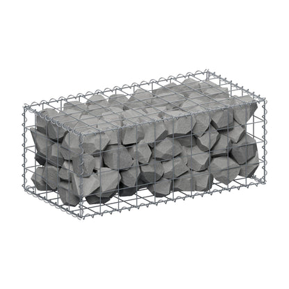 Gabion 100 cm x 40 cm x 50 cm (L x H x D), maskestørrelse 10 cm x 10 cm, spiral