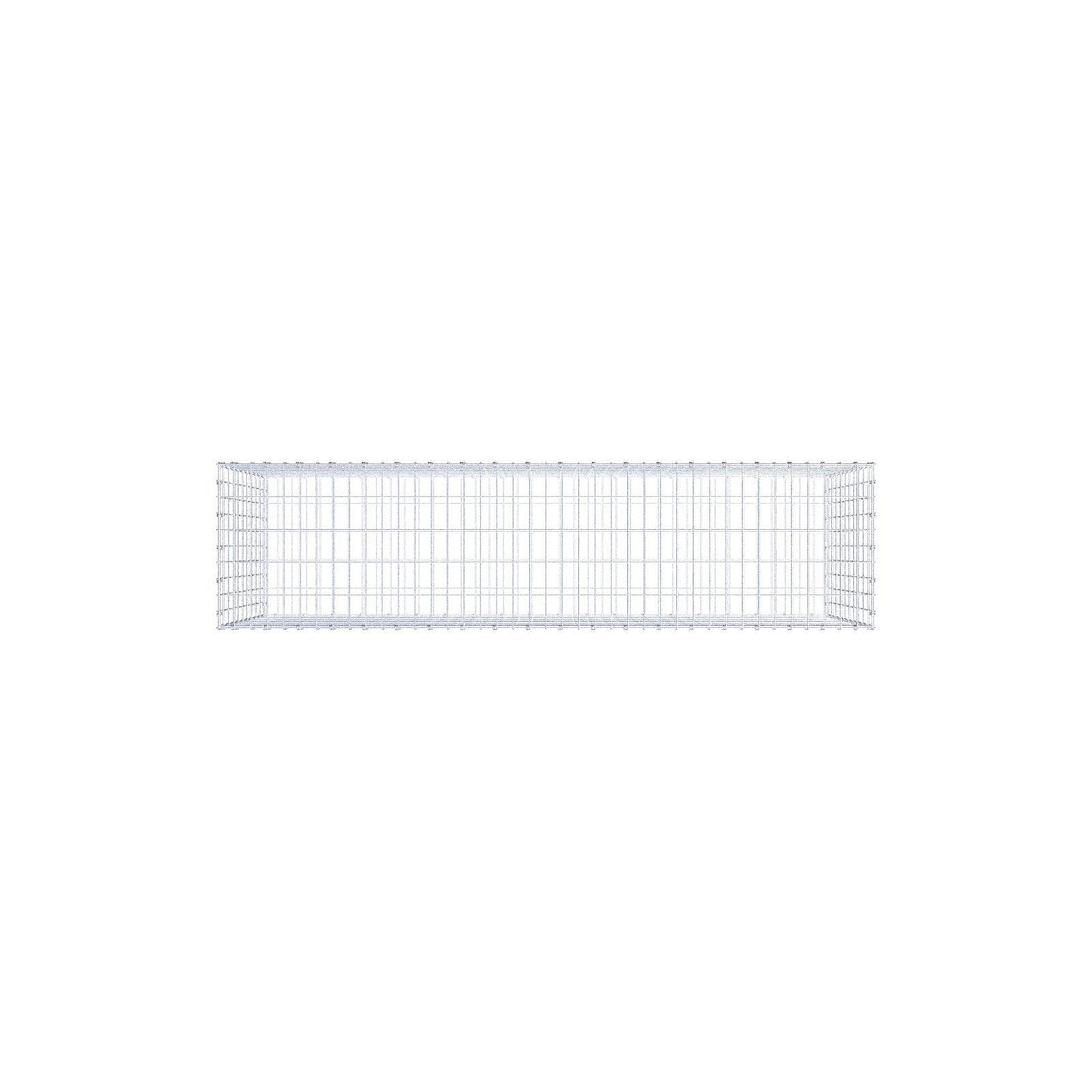 Gabion 200 cm x 100 cm x 50 cm (L x H x D), maskestørrelse 5 x 10 cm, spiralring