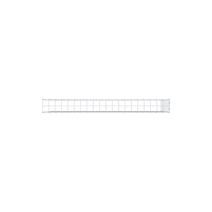 Mounted gabion type 4 200 cm x 100 cm x 20 cm (L x H x D), mesh size 10 cm x 10 cm, C-ring