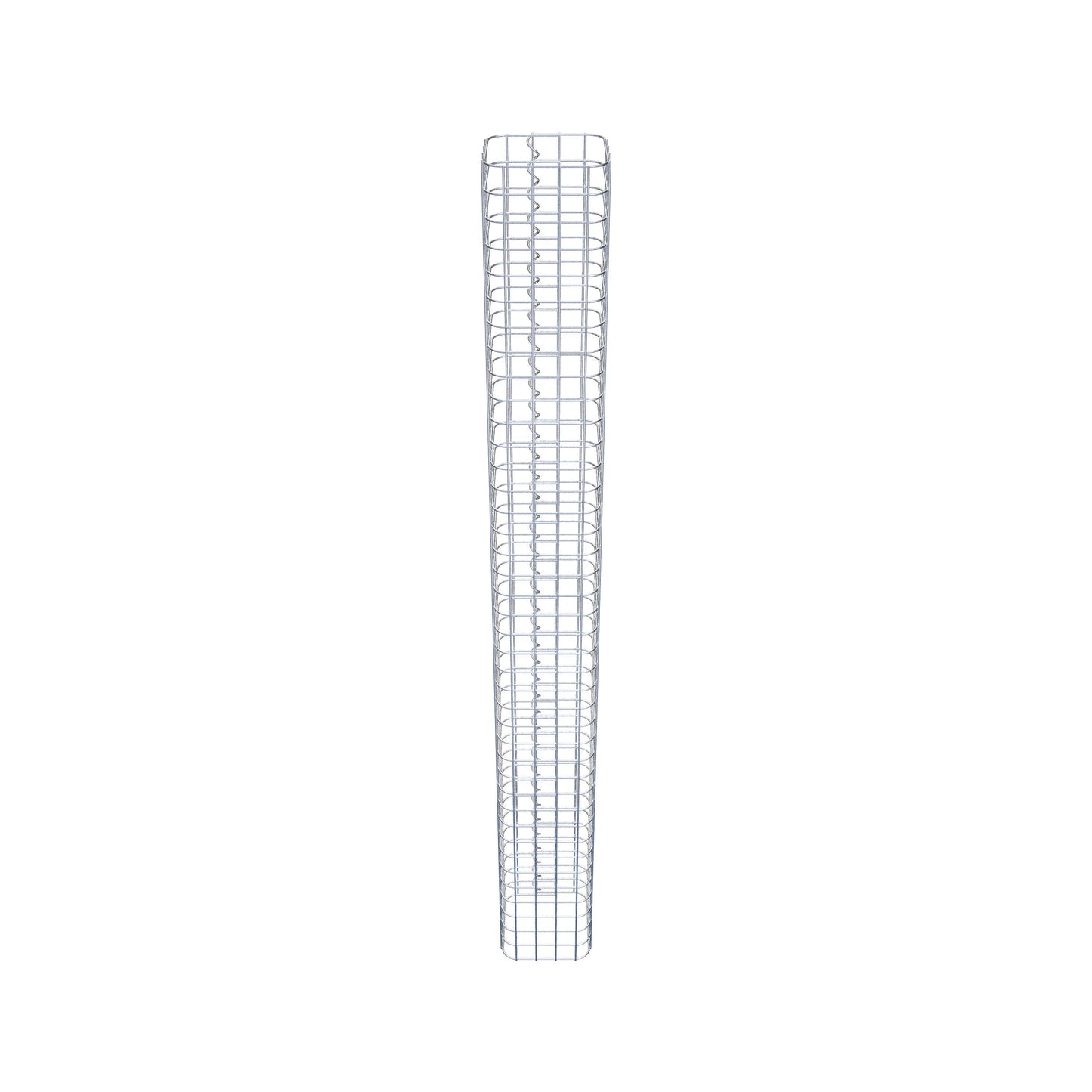 Rektangulär varmförzinkad gabionpelare, 22 cm x 22 cm, 200 cm hög, MW 5 cm x 5 cm