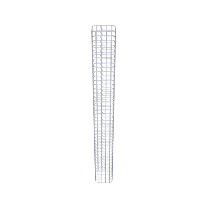 Rektangulär varmförzinkad gabionpelare, 22 cm x 22 cm, 200 cm hög, MW 5 cm x 5 cm