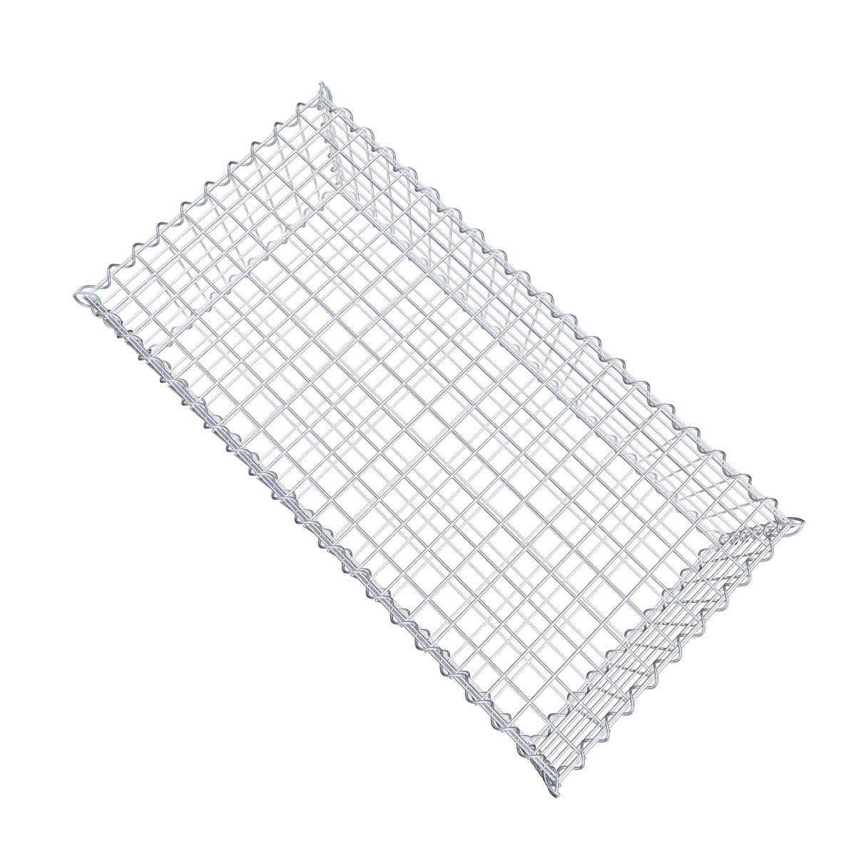 Gabião 100 cm x 30 cm x 50 cm (C x A x P), malhagem 5 cm x 5 cm, espiral