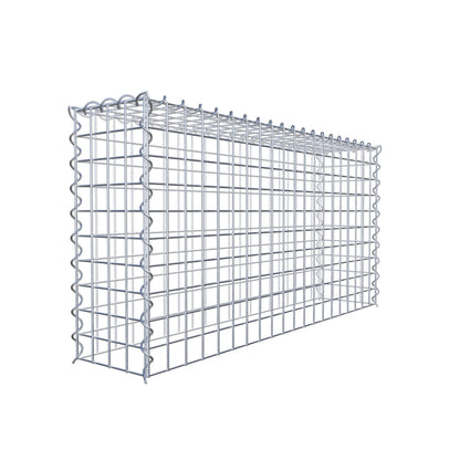 Opvokset gabion type 3 100 cm x 50 cm x 20 cm (L x H x D), maskestørrelse 5 cm x 5 cm, spiral