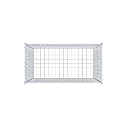 Opvokset gabion type 3 100 cm x 90 cm x 50 cm (L x H x D), maskestørrelse 5 cm x 5 cm, spiral