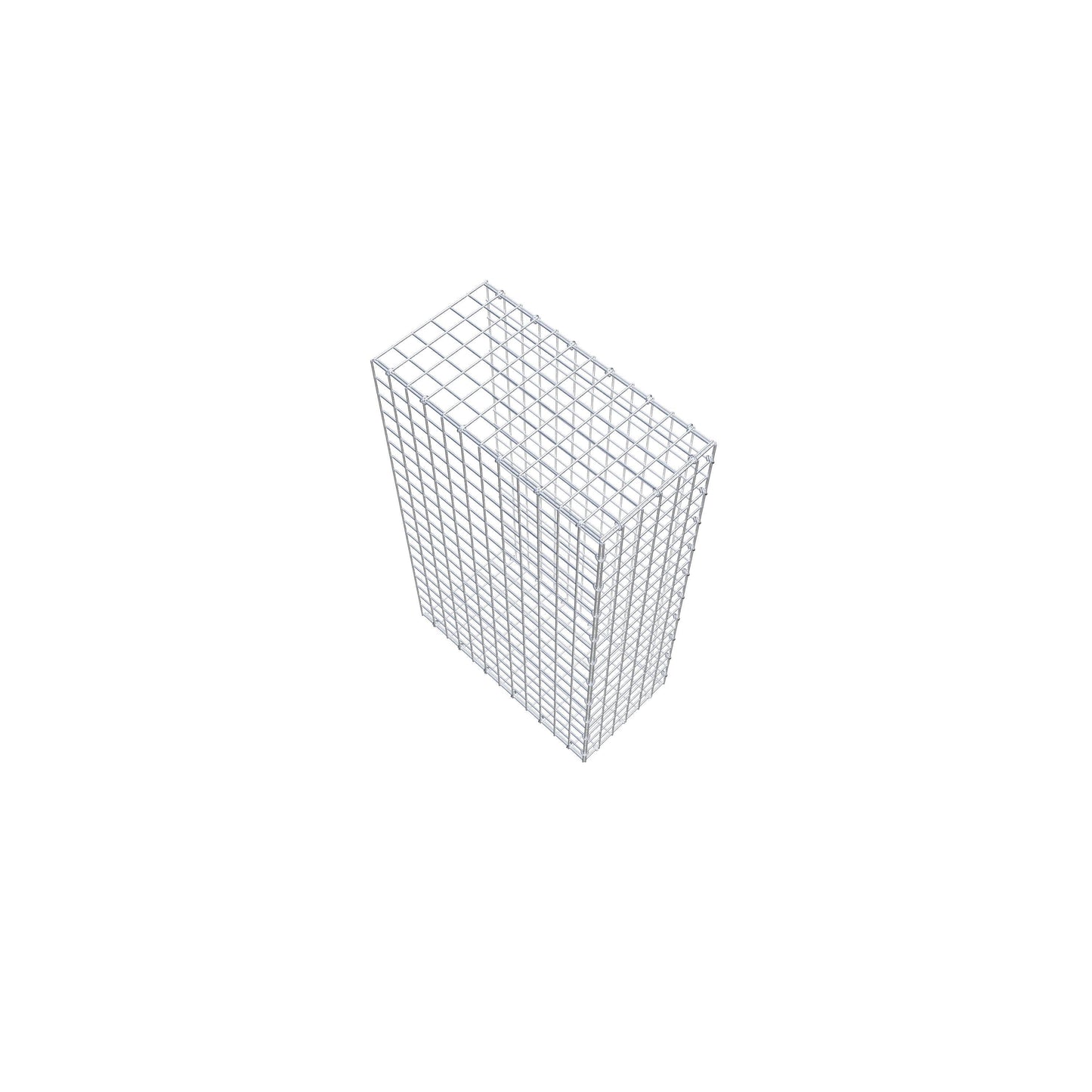 Bevestigbare schanskorf type 2 100 cm x 60 cm x 30 cm (L x H x D), maaswijdte 5 cm x 5 cm, C-ring