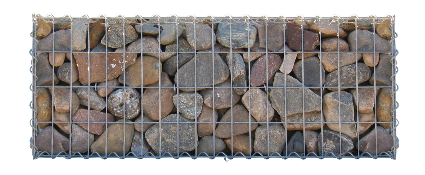 Schanskorf 100 cm x 40 cm x 30 cm (L x H x D), maaswijdte 5 cm x 10 cm, spiraalvormig
