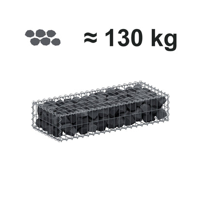 Gabion 100 cm x 20 cm x 40 cm (L x H x P), mailles 5 cm x 10 cm, spirale