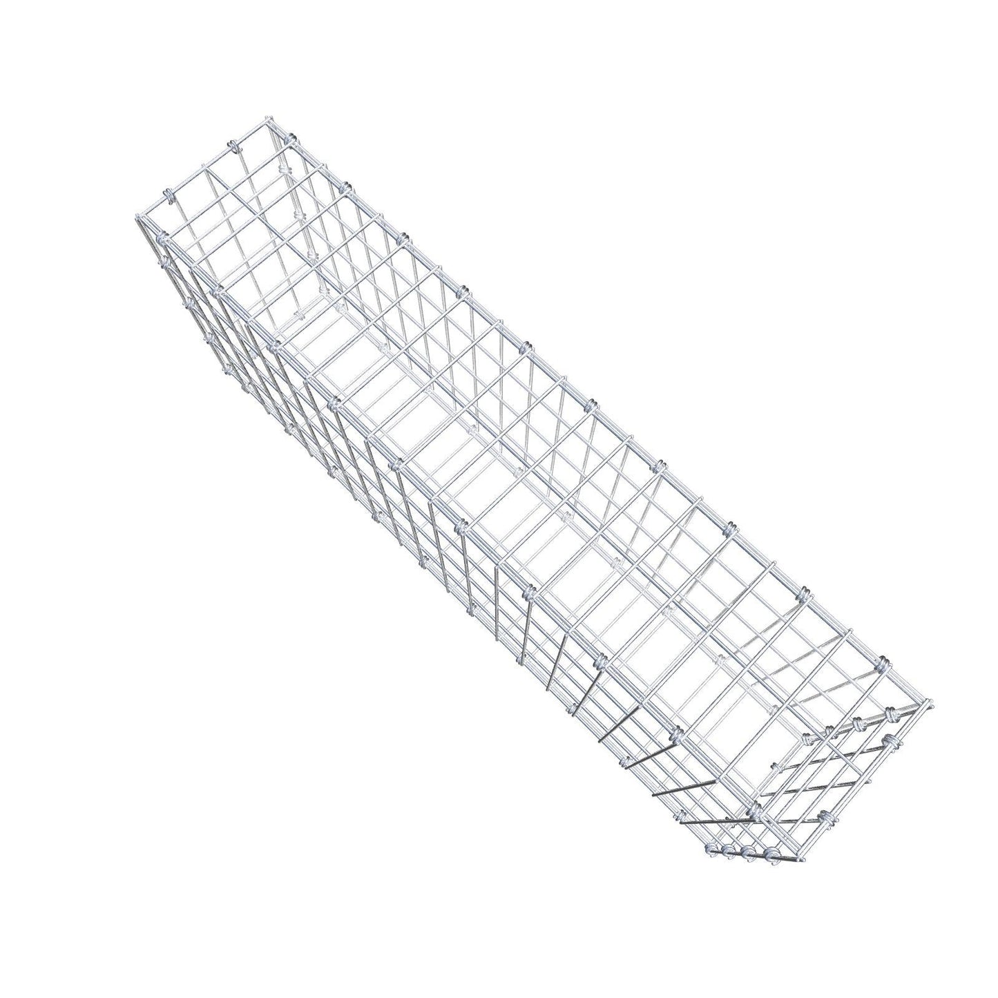 Gabion 100 cm x 40 cm x 20 cm (L x H x D), maskestørrelse 5 x 10 cm, spiralring