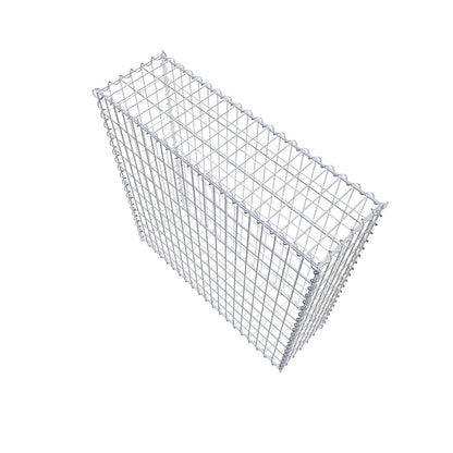 Gabion 100 cm x 100 cm x 30 cm (L x H x D), mesh size 5 cm x 10 cm, spiral