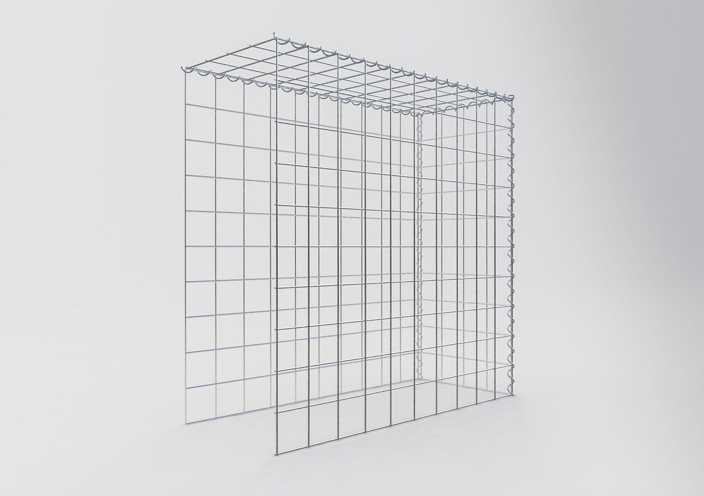 Add-on schanskorf type 4 100 cm x 100 cm x 40 cm (L x H x D), maaswijdte 10 cm x 10 cm, spiraal