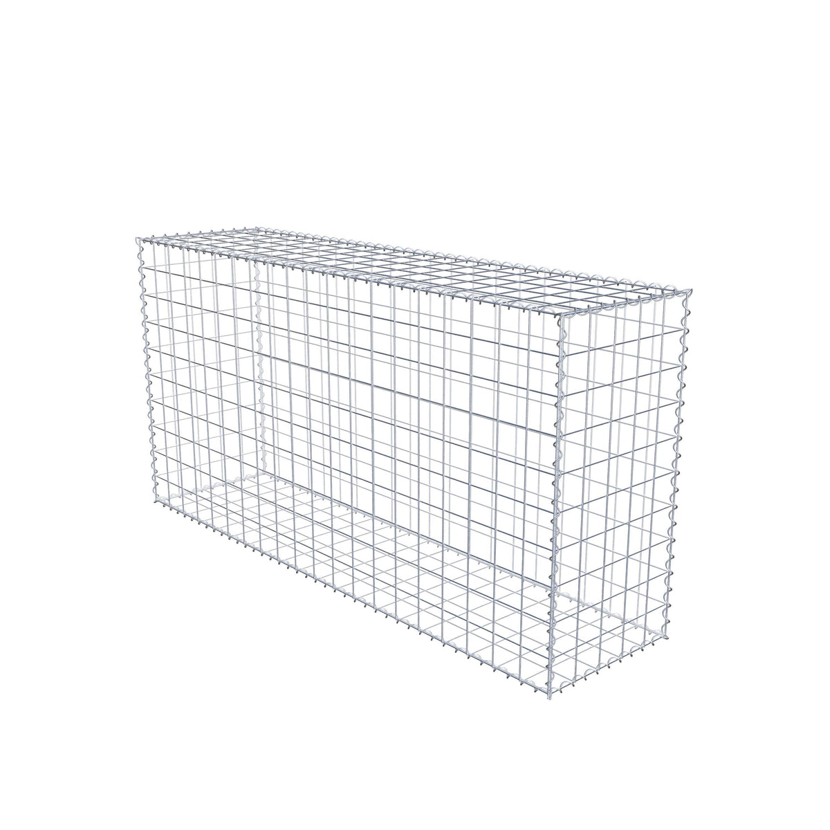 Gabione 200 cm x 100 cm x 50 cm (L x H x T), Maschenweite 10 cm x 10 cm, Spirale
