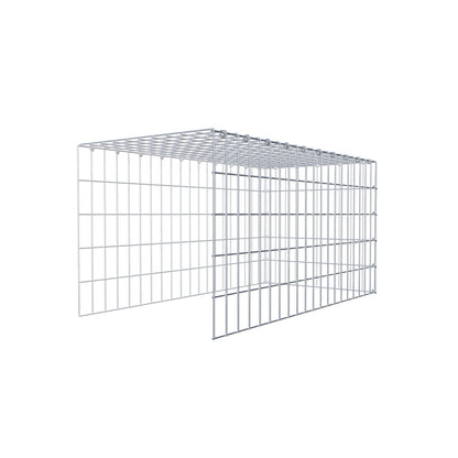 Opbouw schanskorf type 4 100 cm x 50 cm x 50 cm (L x H x D), maaswijdte 5 cm x 10 cm, C-ring