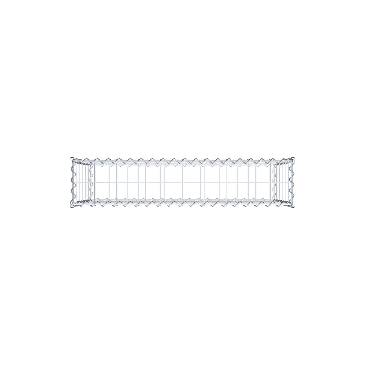 Gabion 100 cm x 60 cm x 20 cm (L x H x D), maskestørrelse 10 cm x 10 cm, spiral