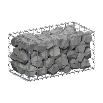 Gabion 80 cm x 40 cm x 40 cm (L x H x P), mailles 10 cm x 10 cm, spirale