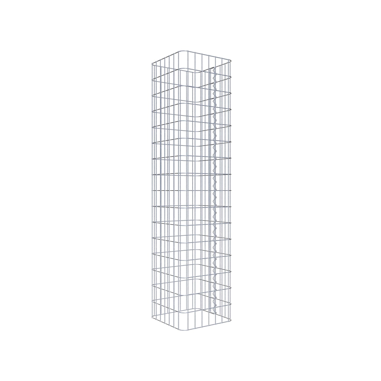 Schanskorfzuil, hoekig 37 cm x 37 cm, 160 cm hoog, MW 5 cm x 10 cm