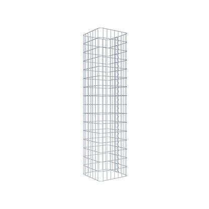 Schanskorfzuil, hoekig 37 cm x 37 cm, 160 cm hoog, MW 5 cm x 10 cm