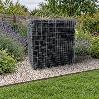 Gabion 100 cm x 100 cm x 50 cm (L x H x P), mailles 5 cm x 5 cm, spirale