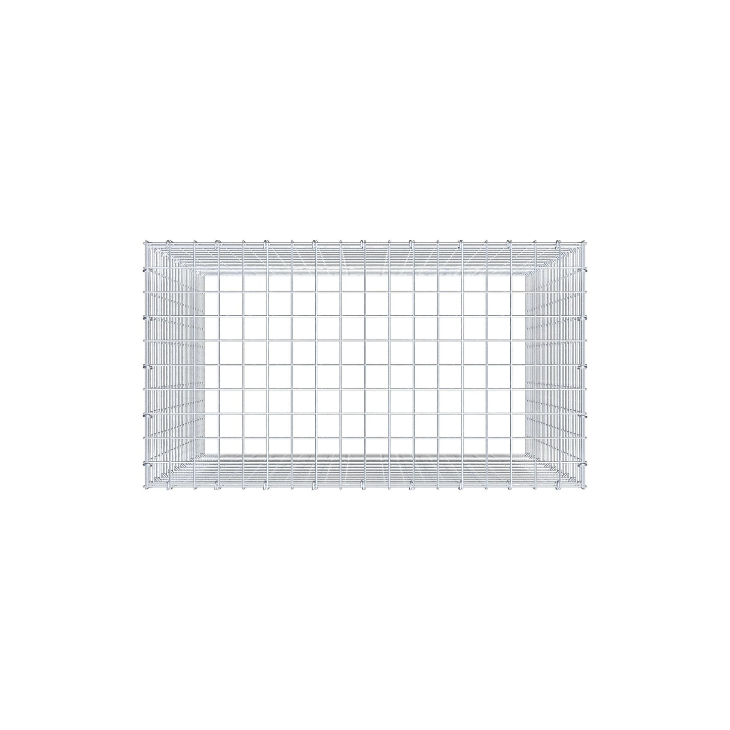 Mounted gabion type 3 100 cm x 90 cm x 50 cm (L x H x D), mesh size 5 cm x 5 cm, C-ring