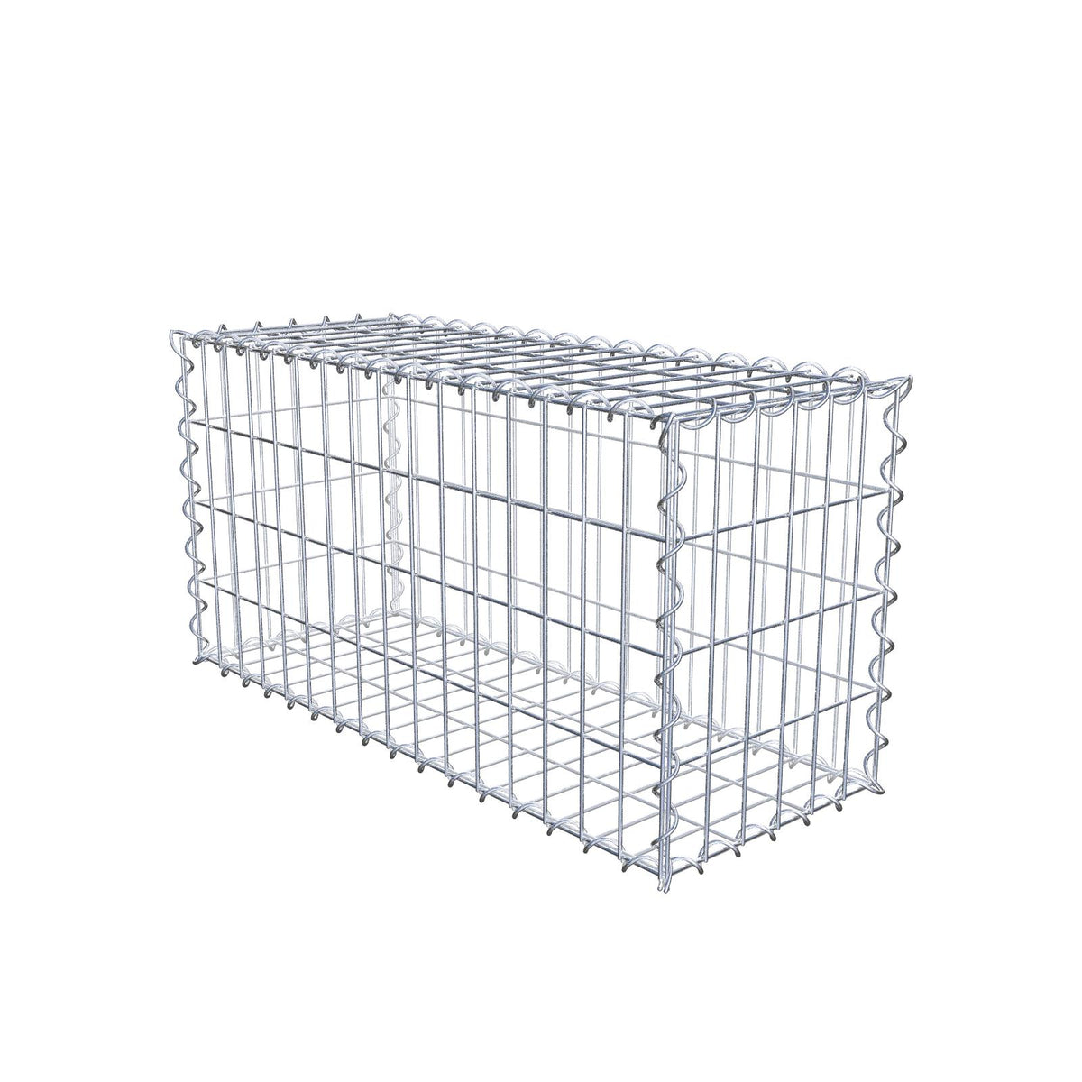 Gabion 80 cm x 40 cm x 30 cm (L x H x D), maskestørrelse 5 cm x 10 cm, spiral