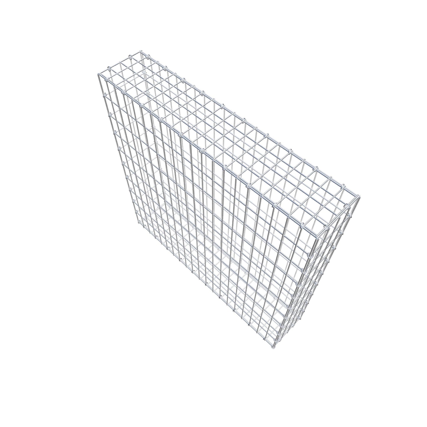 Gabbione 100 cm x 100 cm x 20 cm (L x H x P), maglia 5 cm x 10 cm, anello a C
