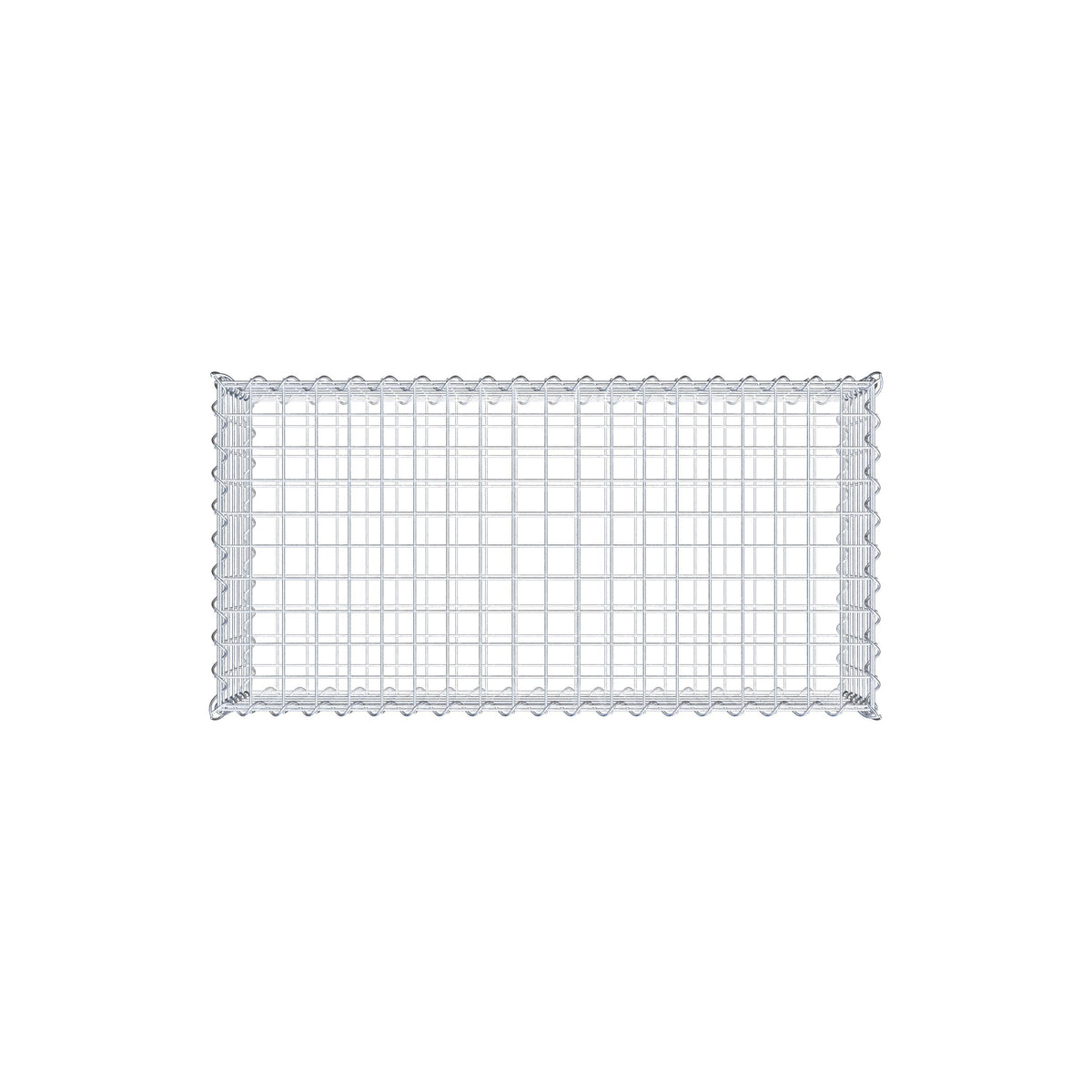 Gabião 100 cm x 30 cm x 50 cm (C x A x P), malhagem 5 cm x 5 cm, espiral