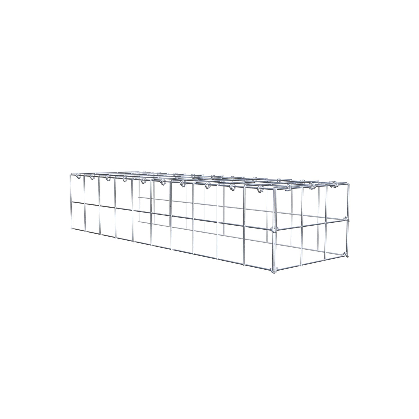 Gavión complementario de tipo 4 100 cm x 20 cm x 30 cm (L x A x P), malla 10 cm x 10 cm, anillo en C