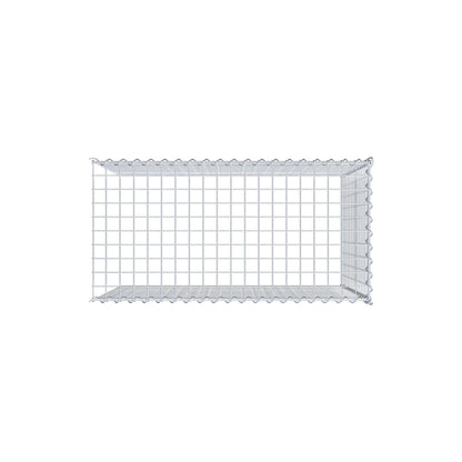 Opvokset gabion type 4 100 cm x 80 cm x 50 cm (L x H x D), maskestørrelse 5 cm x 5 cm, spiral