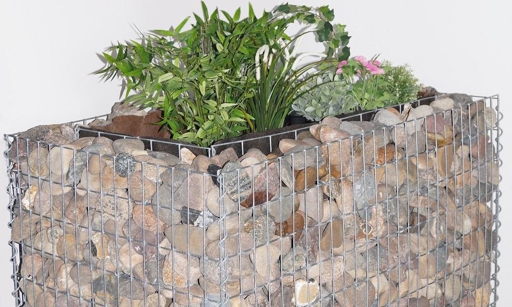 Højbed firkantet 130 cm x 50 cm x 80 cm (L x H x D), maskestørrelse 5 x 10 cm, vægtykkelse 10 cm