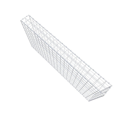 Gabion 200 cm x 100 cm x 20 cm (L x H x D), mesh size 10 x 10 cm, spiral ring