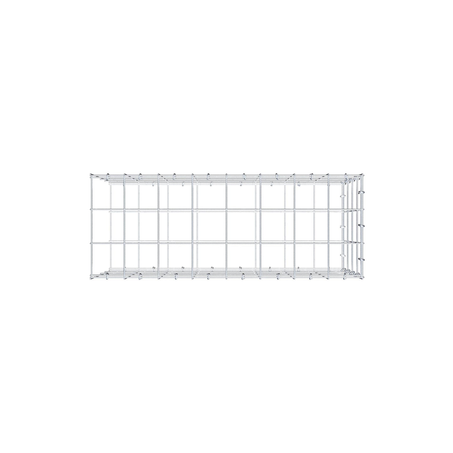 Gabbione aggiuntivo di tipo 2 80 cm x 40 cm x 30 cm (L x H x P), maglia 10 cm x 10 cm, anello a C