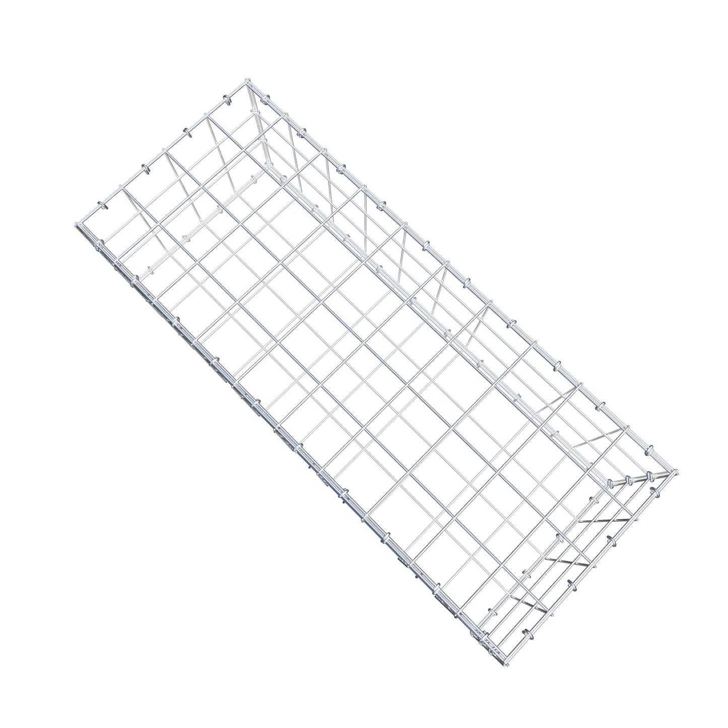 Gabione 100 cm x 30 cm x 40 cm (L x H x T), Maschenweite 10 cm x 10 cm, C-Ring